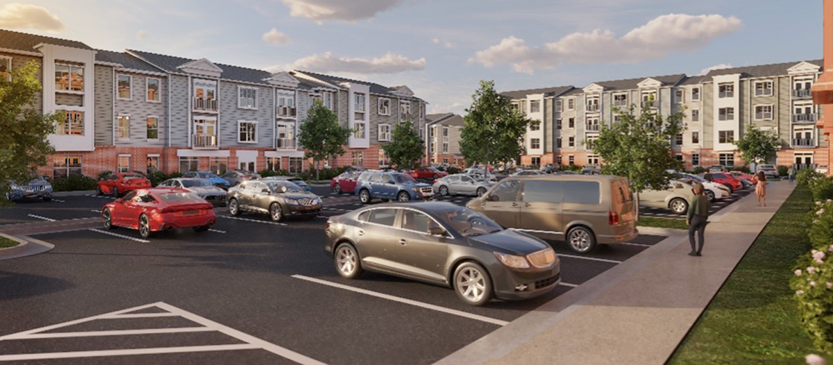 Rendering of Jefferson Plaza Apartments