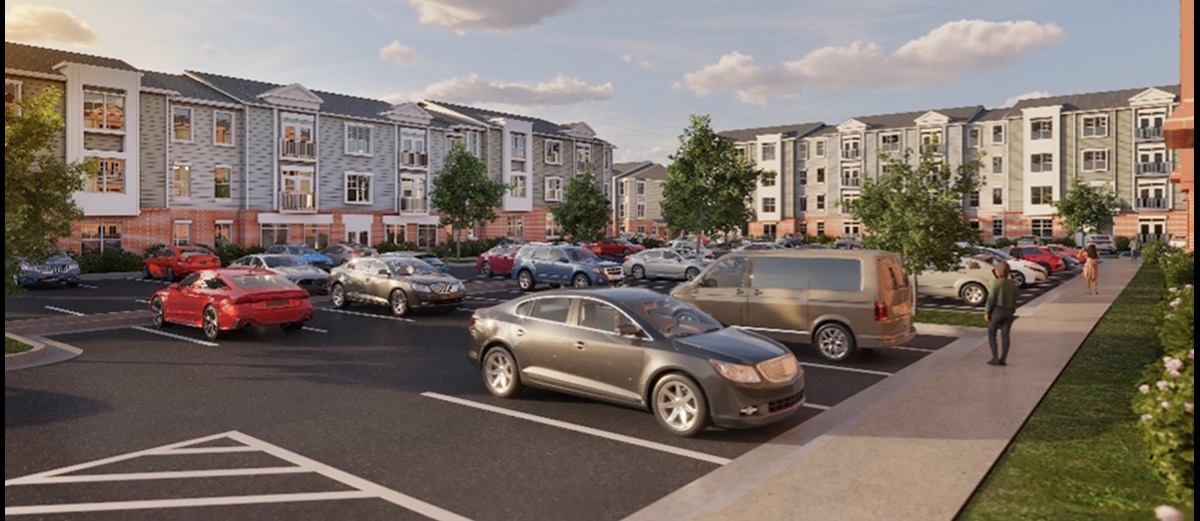 Rendering of Jefferson Plaza Apartments